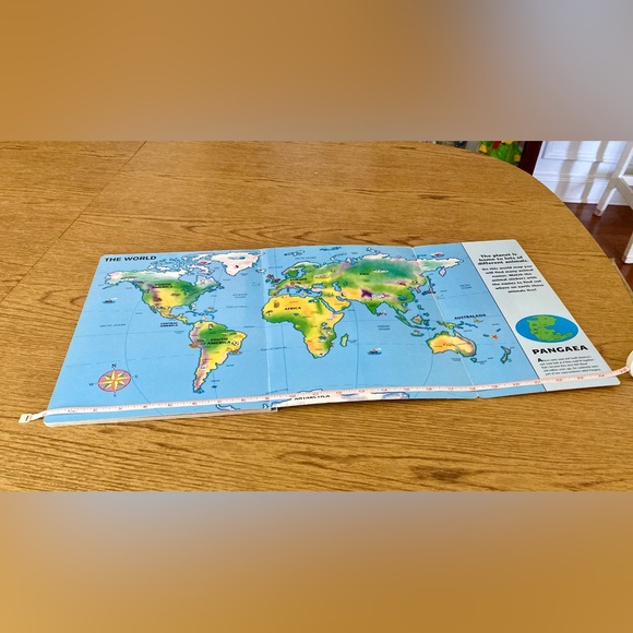 World Atlas Sticker Activity Book for Kids w Fold out Map Play Board. Preowned - Picture 6 of 10